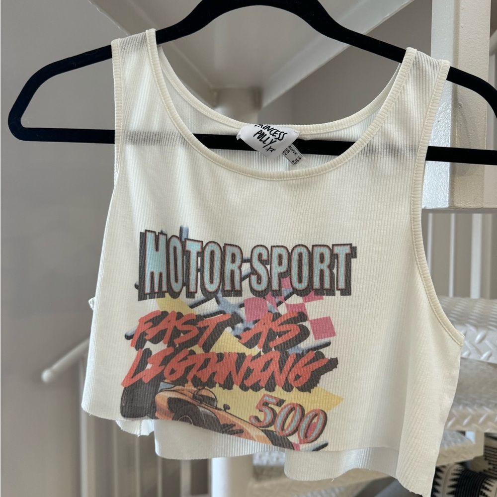 PRINCESS POLLY cropped tank top size 10